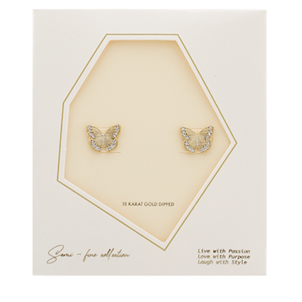Butterfly Textured Studs 63$
